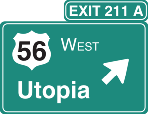 Utopia Exit Sign Clip Art